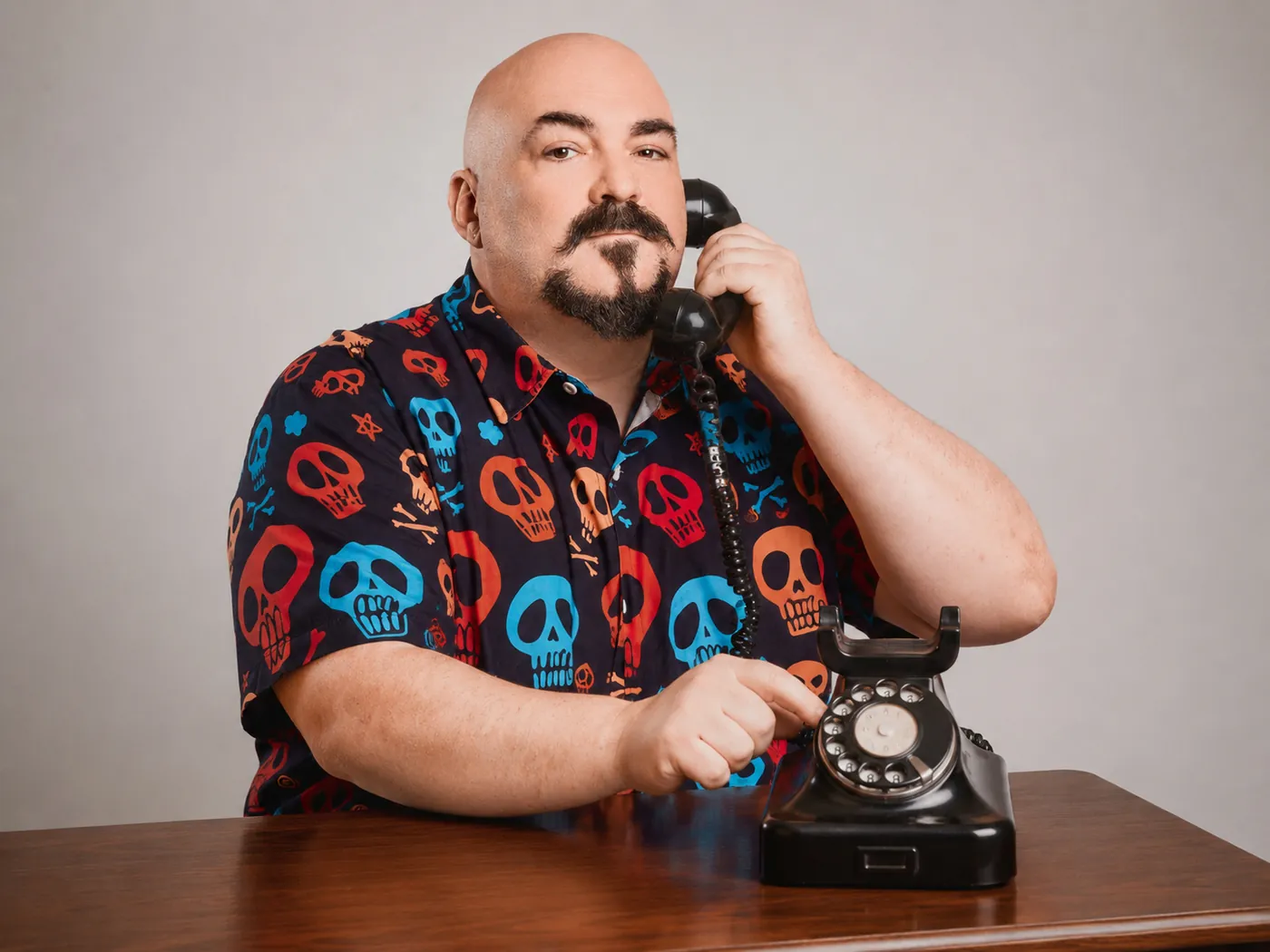 Enzo Lorenzo hablando por teléfono